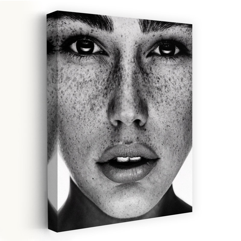 «Freckles Beauty», art mural contemporain abstrait, H 24 po x l 16 po