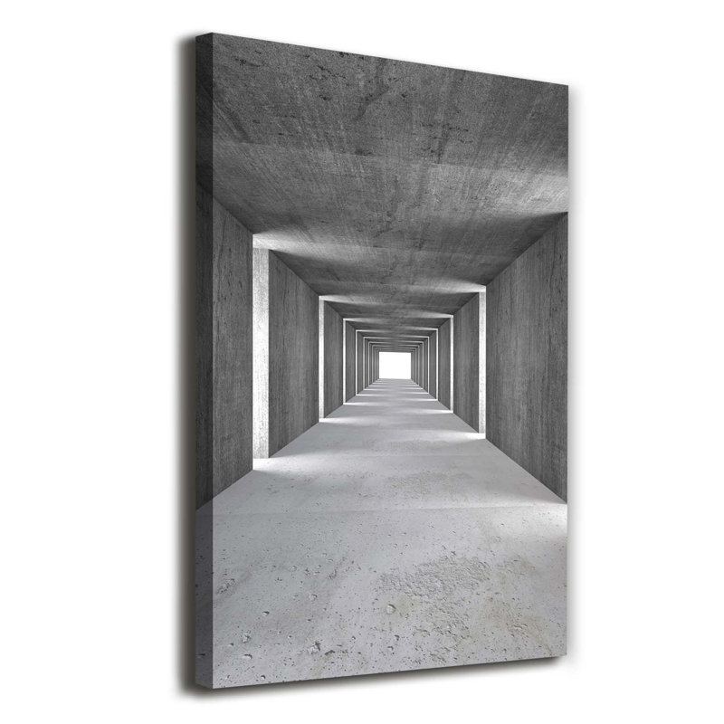 Concrete Tunnel - Wrapped Canvas Print