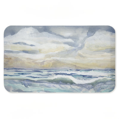 Tapis de sol Tranquil Watercolor Waves