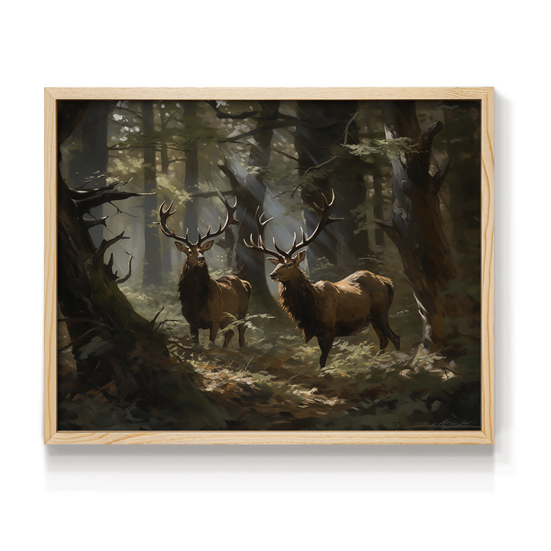 Faune, série III - Reproduction encadrée - Restickable, H 8 po x l 10 po, Naturel