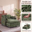 Fauteuil d'appoint rembourré en chenille de 39,4 po avec repose-pieds et fauteuil de lecture de style moderne 39,4 po-1561630253