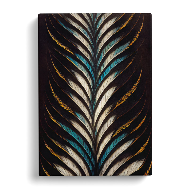 Unreal Feather - Wall Art, Wrapped Canvas, 50cm H x 35cm W x 3cm D, No Matte
