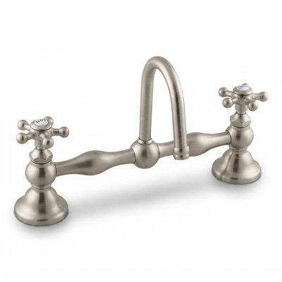 Deck 2-handle Bathroom Faucet with Drain Assembly