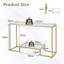 Saini 121cm Glass Top Console Table