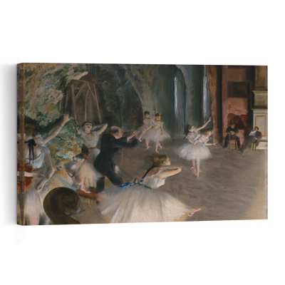 La Répétition sur scène, vers 1874. Estampe d'art mural contemporain abstraite impressionniste.
