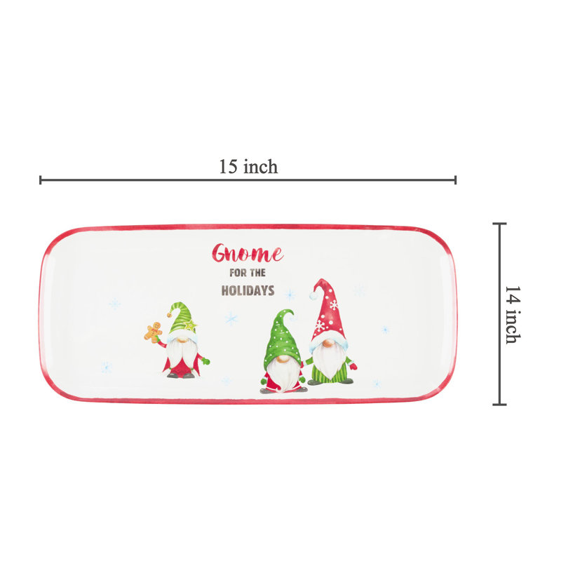 2-Piece Gnomies 15" Tray