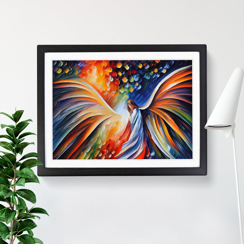Sensational Angel Abstract - Framed Print, Black, 25cm H x 34cm W x 2cm D