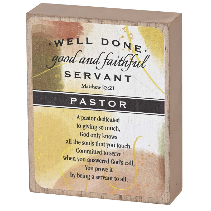 Tabletop Plaque A Pastor Dedicated 3X4
