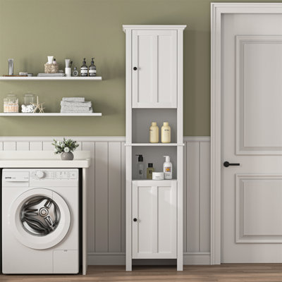 Wooden Cabinet With Multiple Shelves