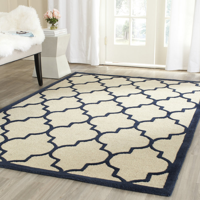 Cannen Hand Tufted Wool Geometric Rug, Rectangle 8' x 10'