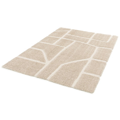Rectangle Abstract Shaggy Area Rug