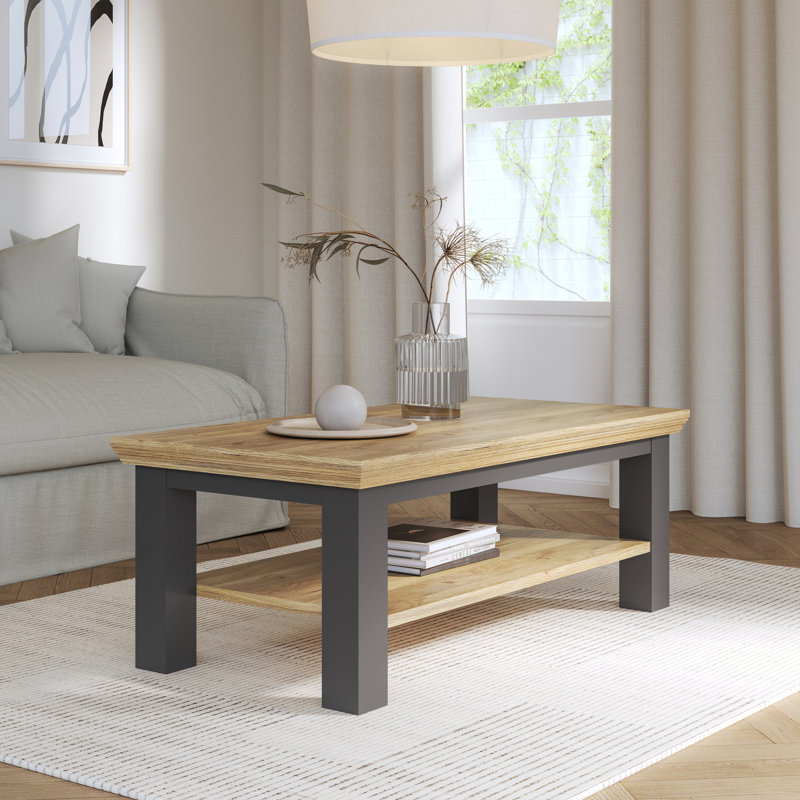 Coffee Table with Storage, Grey