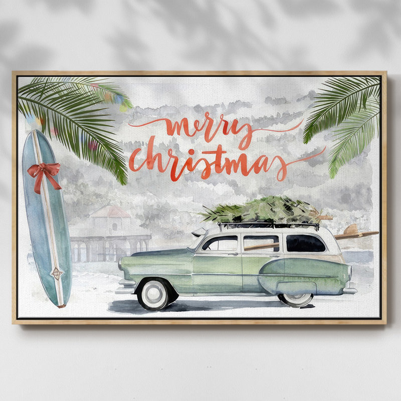 Collection de Noël So Cali A, Naturel, H 27 po x l 41 po x P 1,5 po, Bois naturel