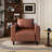 Delana 37.8" Wide Faux Leather Armchair-123327080