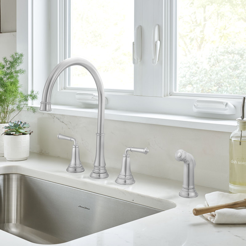 American Standard Delancey Kitchen Faucet with Side Spray, Polished Chrome