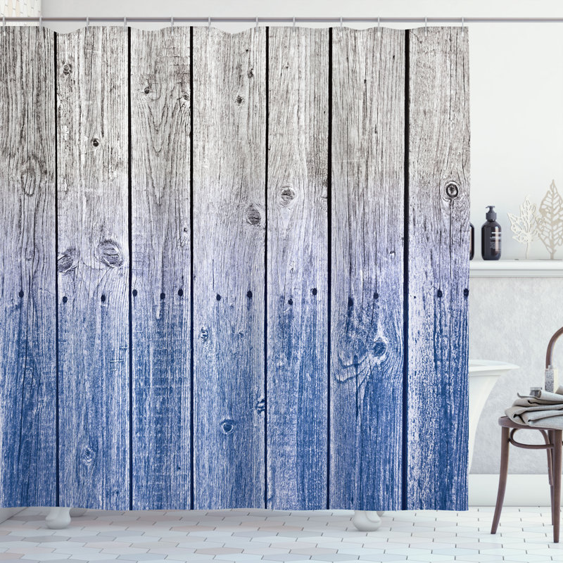 Shower Curtain with Hooks Included, 69"H x 75"W, Moonstone Blue