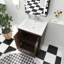 24 po X P 19,5 po P x 34,3 po Meuble-lavabo autoportant H avec plateau en résine blanche-1903458024