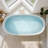 StonePure 61"×30" Freestanding Solid Surface Stone Bathtub, Deep Soaking Tub With Overflow, Pop-up Drain-118445571