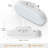 Horizontal White Plug-In Night Light With Light Sensor, 3000K Warm White, Sliding Dimmer