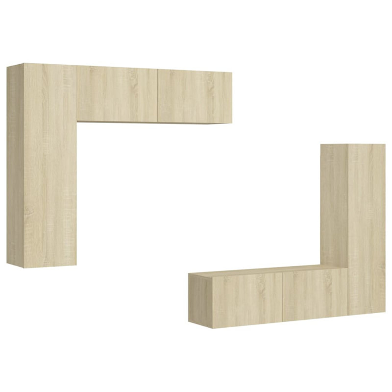 Blackowski TV Stand for TVs up to 88", 30cm H x 30cm D x 80cm W, Sonoma Oak