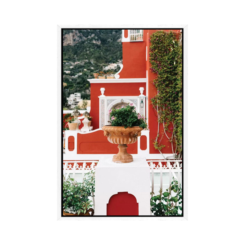 Rainy Positano IV by Bethany Young - Print on Canvas, 152.4cm H x 101.6cm W x 3.81cm D, White Framed