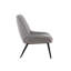 Fauteuil d'appoint Rea, dossier capitonné avec accoudoirs enveloppants, velours gris-118445183