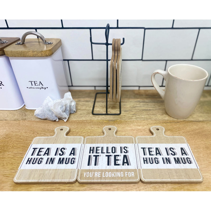 Wood 6 Piece Coaster Set