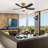 42 Inch Flush Mount Ceiling Fans With LED Light 22W And Remote Control 5 ABS Fan Blades For Indoor-465222564-465222566