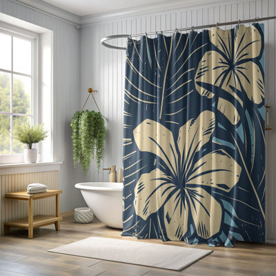 Hawaiian Patterns - 1 Piece Standard Shower Curtain
