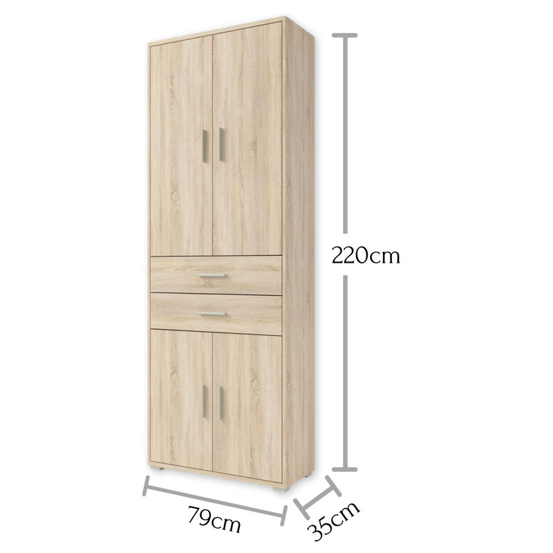 2 Drawer Filing Cabinet, Sonoma Oak
