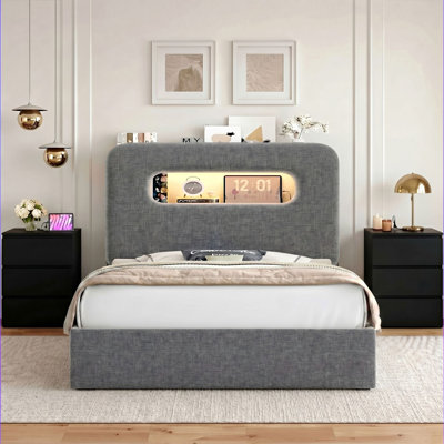 3-Piece Bedroom Sets, ONE Storage Bed With Drawers & TWO 3-Drawer Nightstands With Charging Port