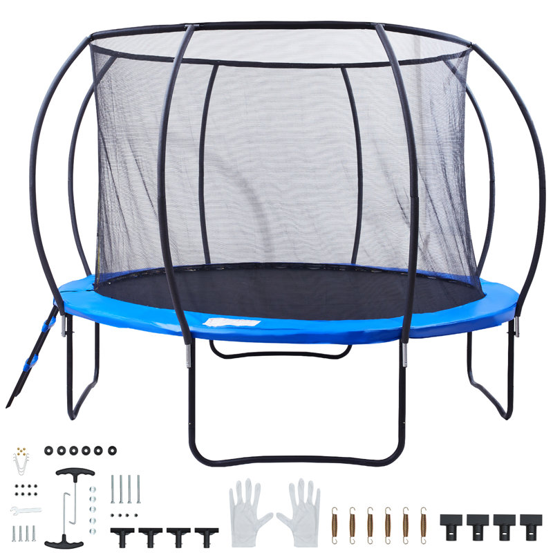 VEVOR Round Backyard Trampoline with Safety Enclosure