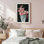 «Delicate Coral Blossoms II», impression dans un cadre noir, 36 po x 24 po
