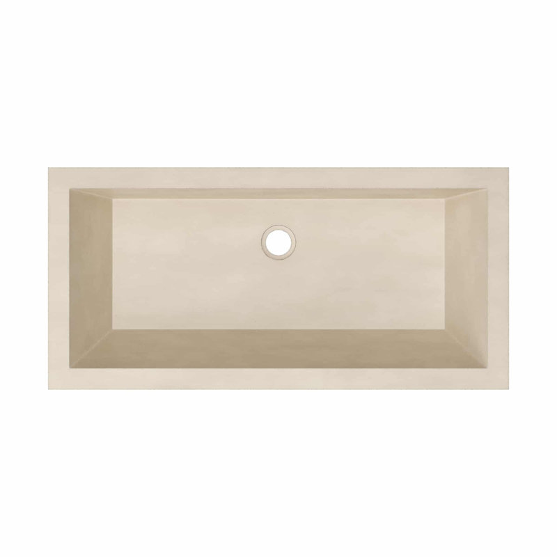 Arcata 30" Undermount Concrete Trough Bathroom Sink, Sand