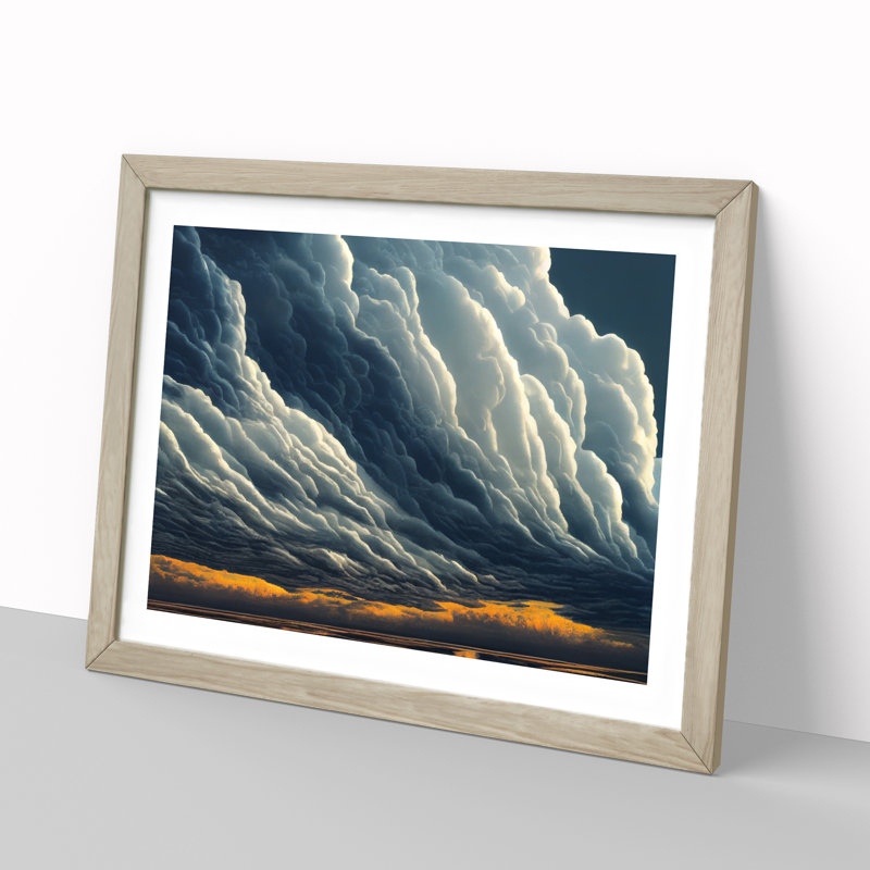 Stormy Sky Vol.1 - Framed Print, 46cm H x 64cm W x 2cm D, Oak