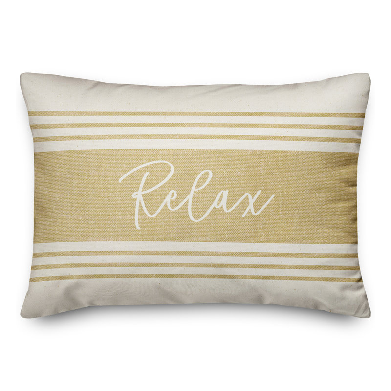 Relax Linen 20 Outdoor Rectangular Pillow Cover & Insert, Yellow