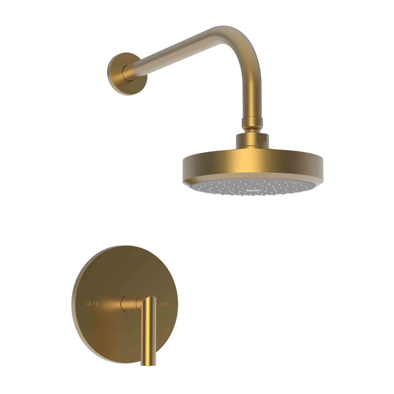 Pavani Balanced Pressure Shower Trim Set with Shower Head, Satin Bronze - PVD