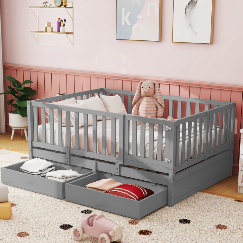 Braian Storage Bed, Full/Double, Gray