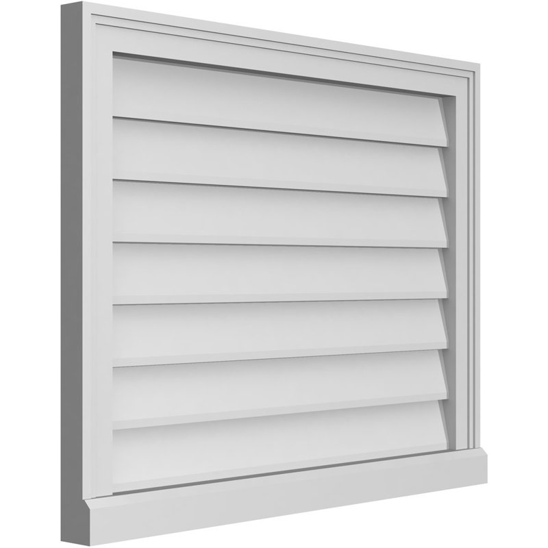 Cadre de seuil Brickmould, brun clair apprêté, H 24 po x l 30 po x P 2 po