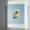 «Blue and Yellow Poppy», reproduction d'art sur toile tendue sur toile, ensemble de 1