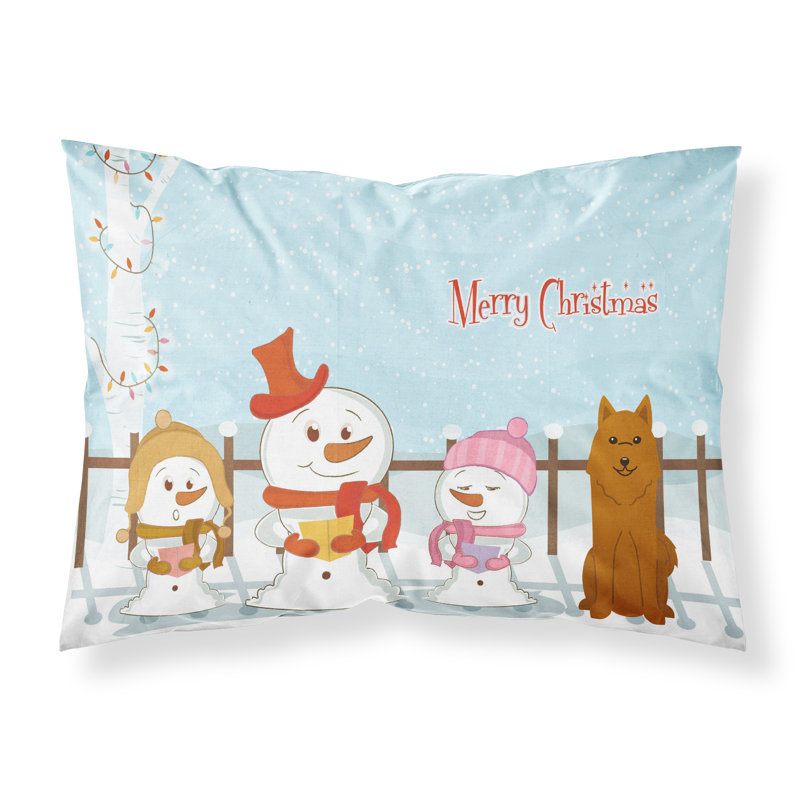 Taie d'oreiller Merry Christmas Merry Christmas, Chien d'ours de Carélie et choristes