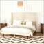 Stylish High Headboard Bed, 54 Inch High, High Quality, Comfortable Back Design for Reading or Relaxing, Queen Size-1081520507-1081520505