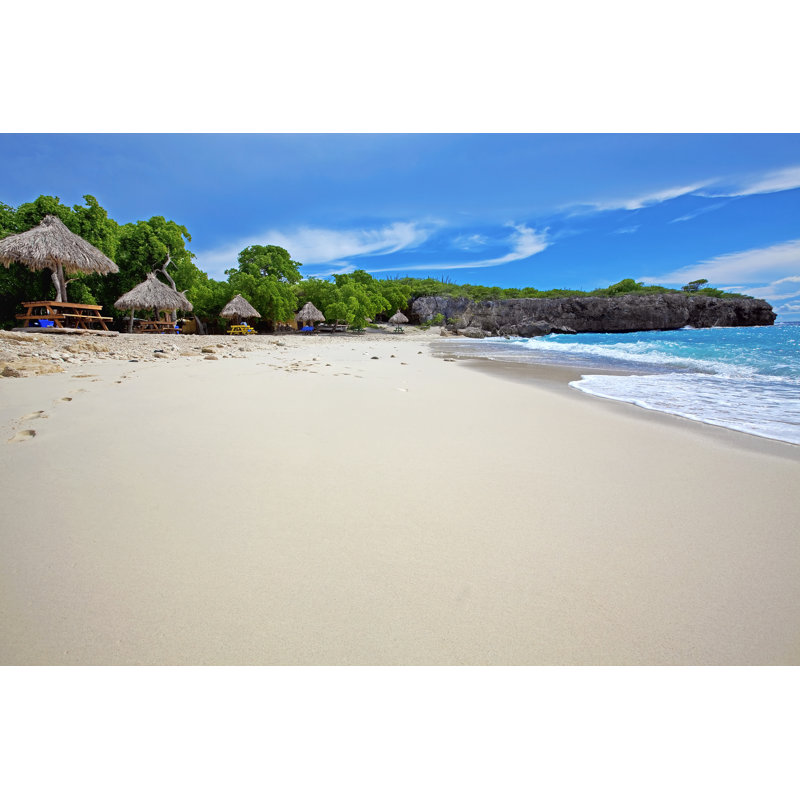 Curacao Beach par - Photographie de toile tendue, L 12 po x H 8 po