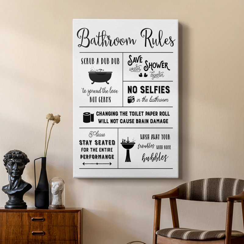 Scrub a Dub Dub Rules - Cavas Gallery sur mesure, H 27 po x l 18 po
