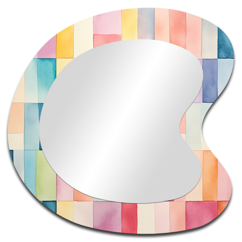 Miroir mural Mid-Century Mid-Century Pastel, 27 po x 27 po