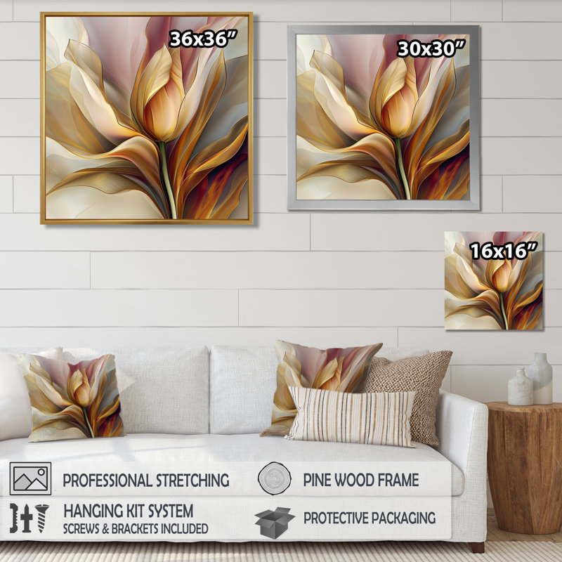 «Yellow Tulip», impression d'art mural, Toile tendue, H 16 po x l 16 po x P 1 po
