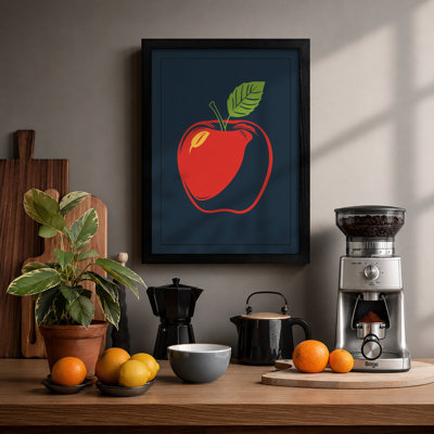 Simple Apple Modern - Framed Print