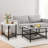 Nesting Table Set Of 2, Modern Round End Table & Rectangular Coffee Tables For Living Room Apartment-247950104