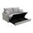Stylish Gray Chenille Sectional With Pull-Out Sleeper And Storage Facilities Functional