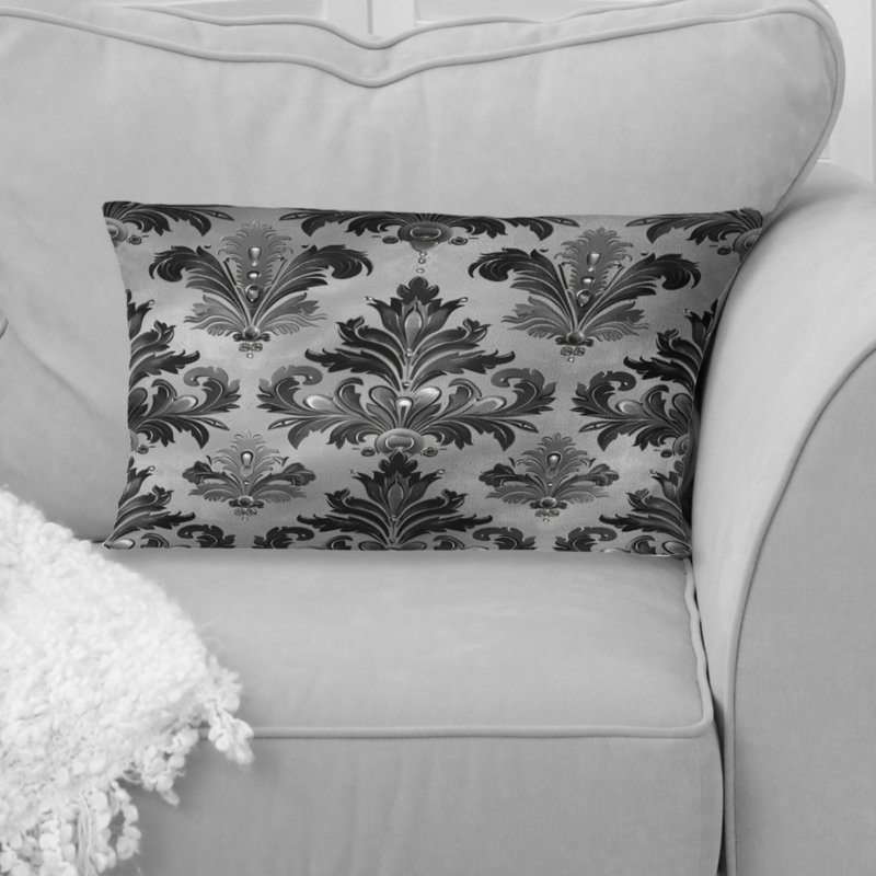 Coussin Glam Damask - Glam, Gris / Noir